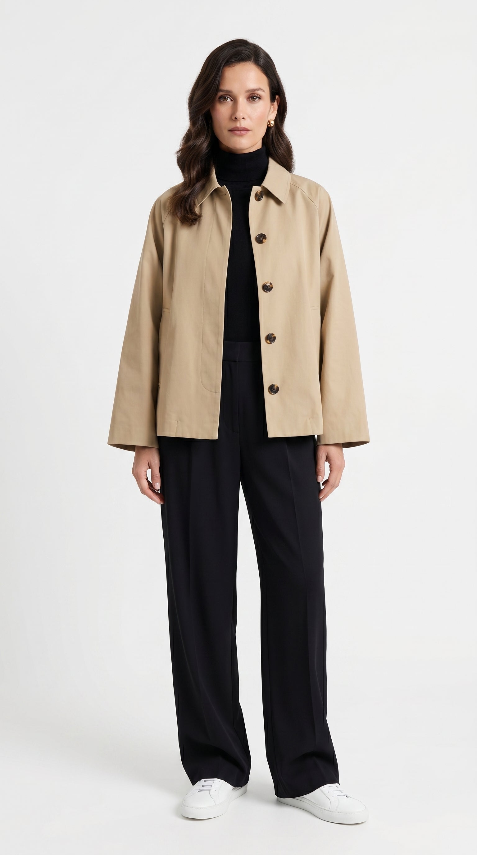 Stylish Ladies' Casual Trench Coat Ethnic Minimalist