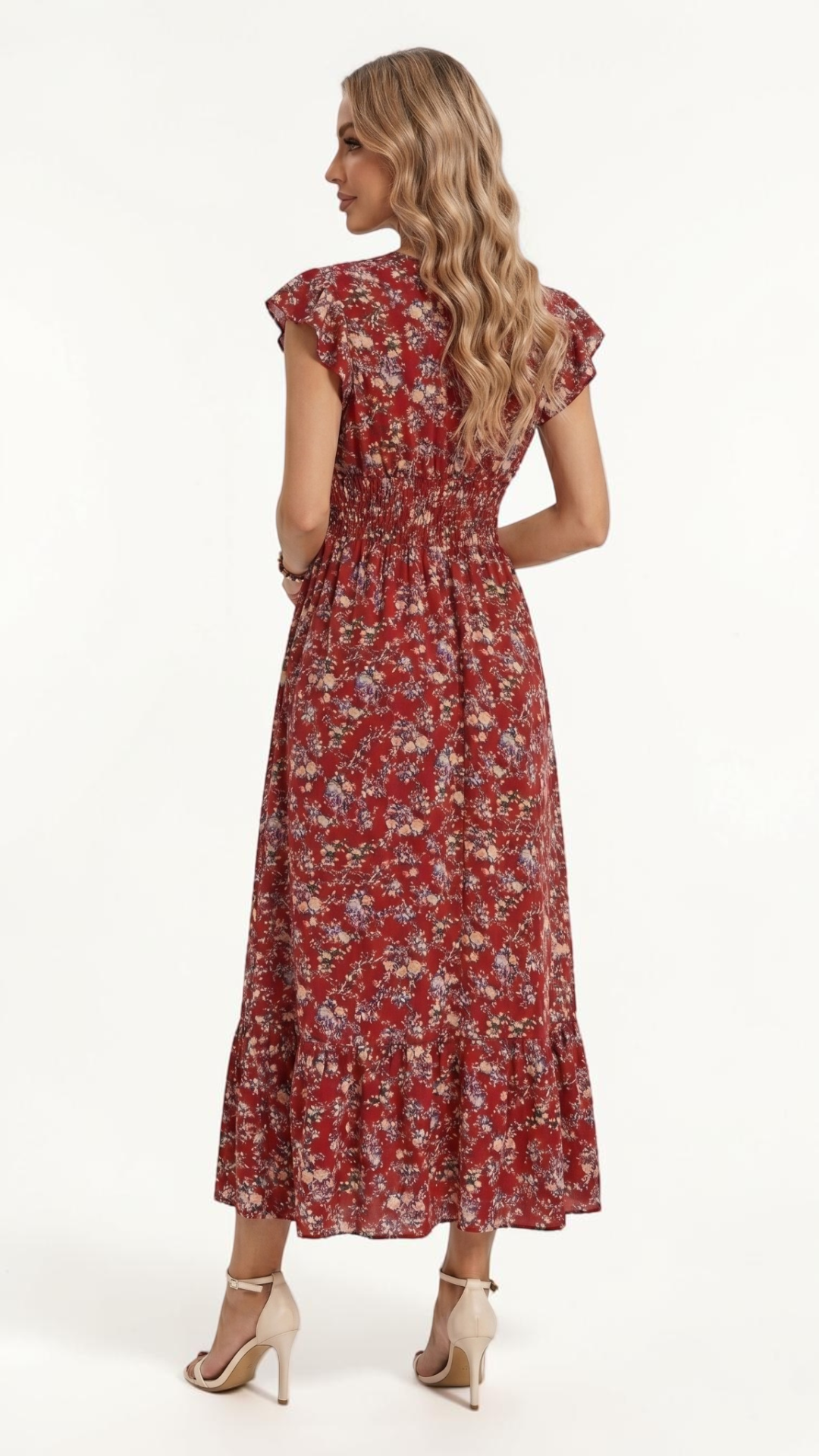 FLORA | Floral Short-Sleeved Swing Dress