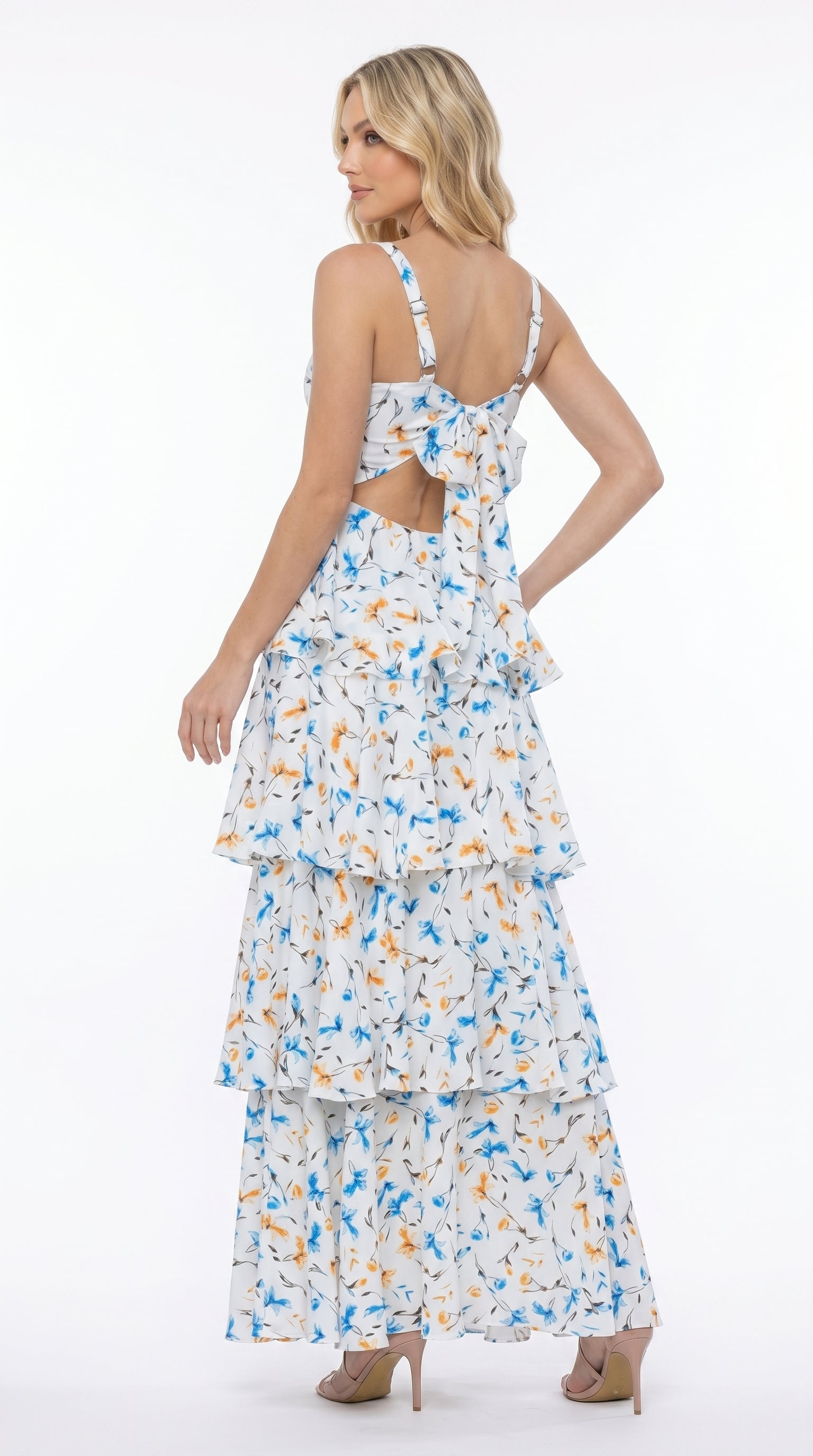 ETHEREAL | Flowy Floral Sheer Gown Dress