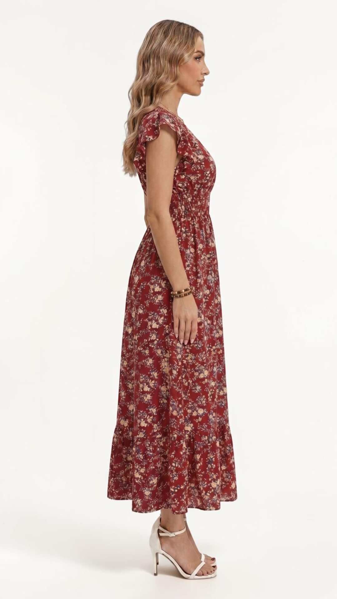 FLORA | Floral Short-Sleeved Swing Dress