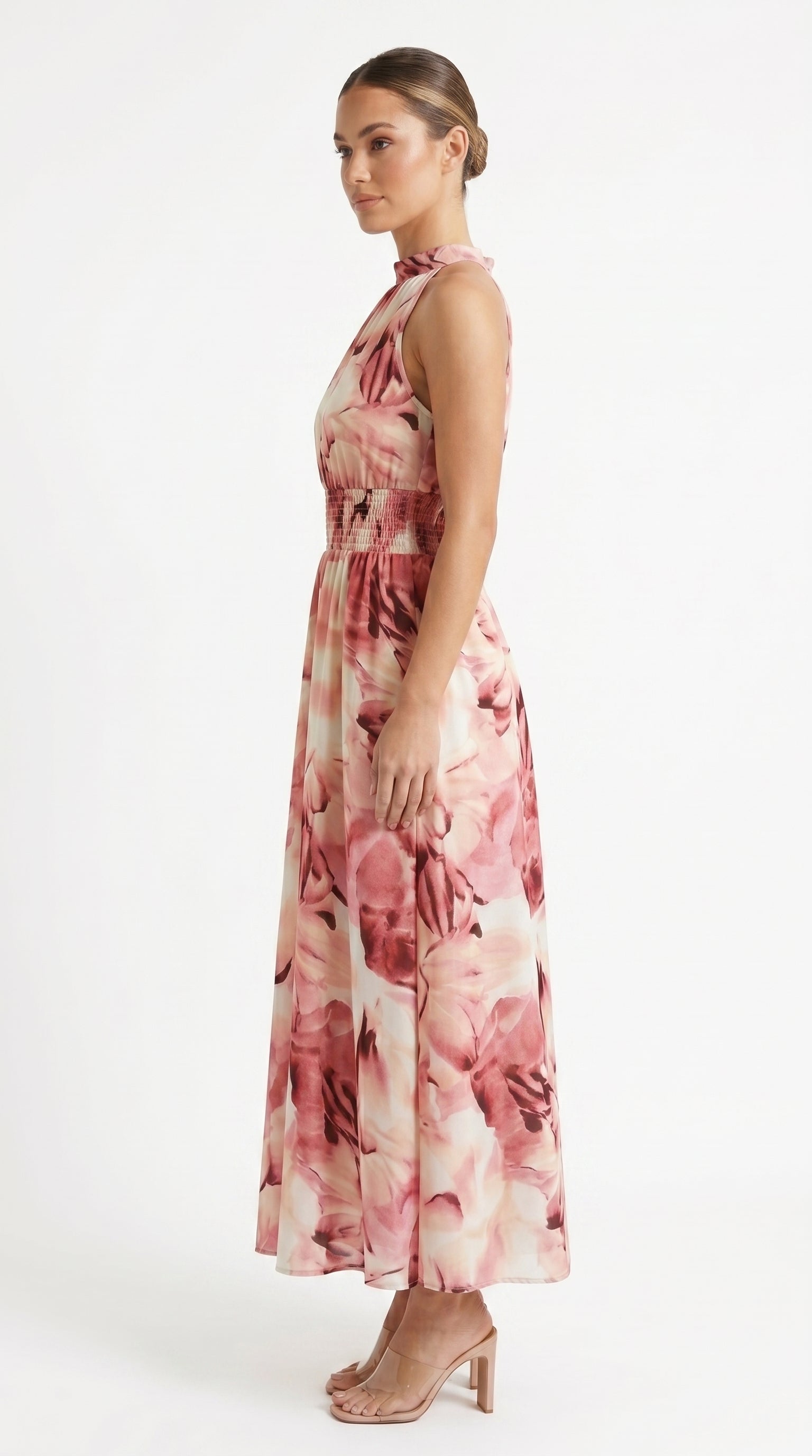 MARINA | Halter Cinched Waist Summer Dress