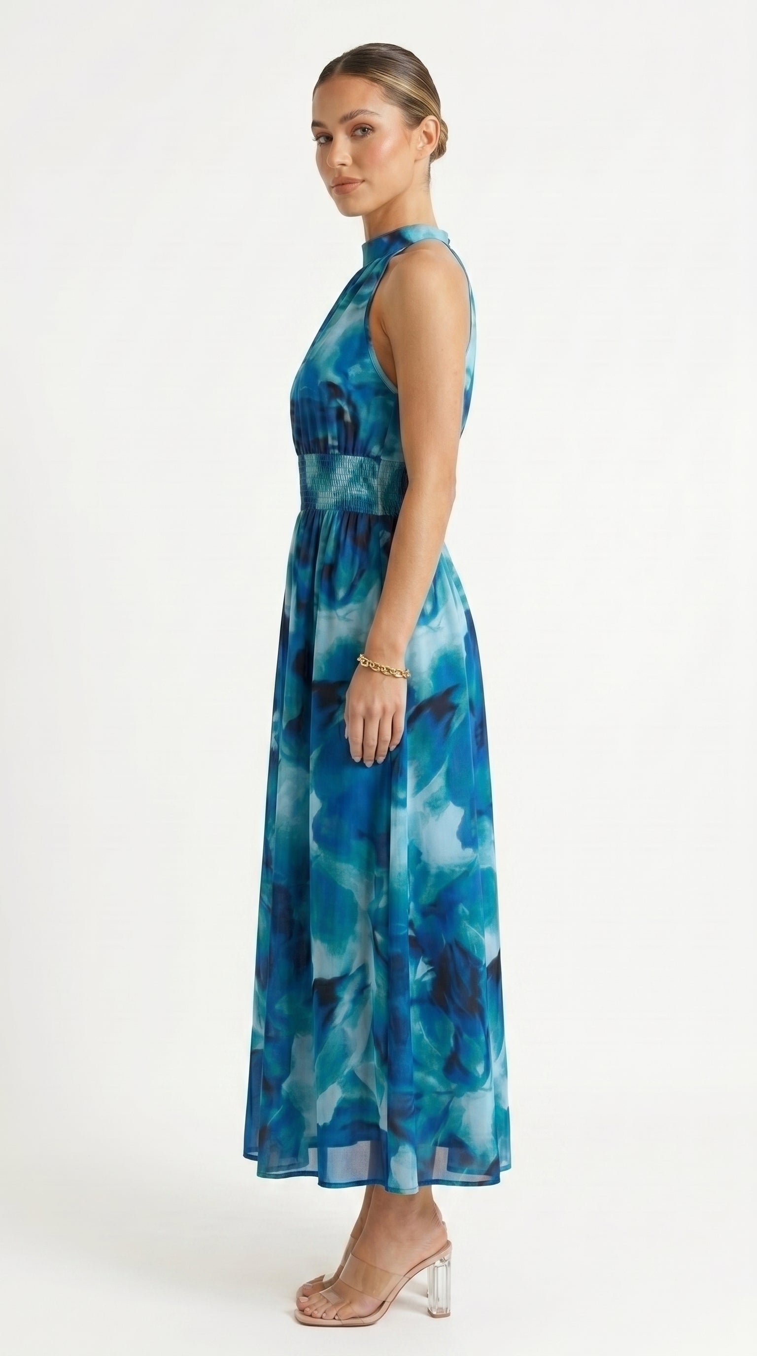 MARINA | Halter Cinched Waist Summer Dress