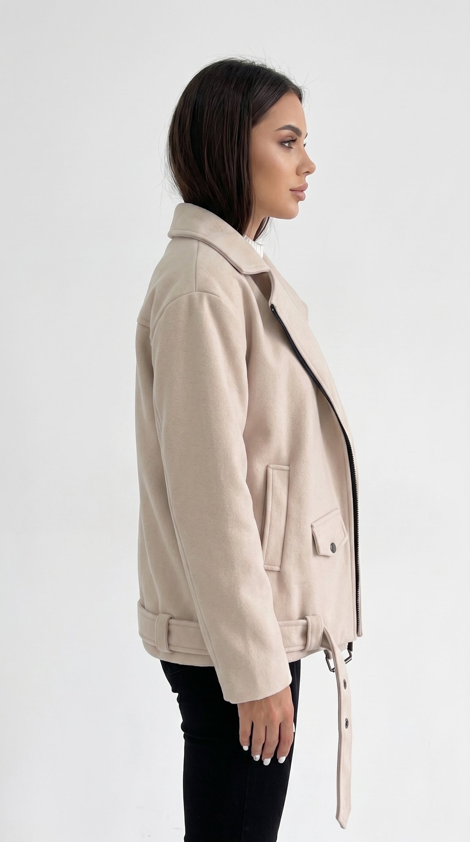 Wool Blend Single-Breasted Trench Jacket