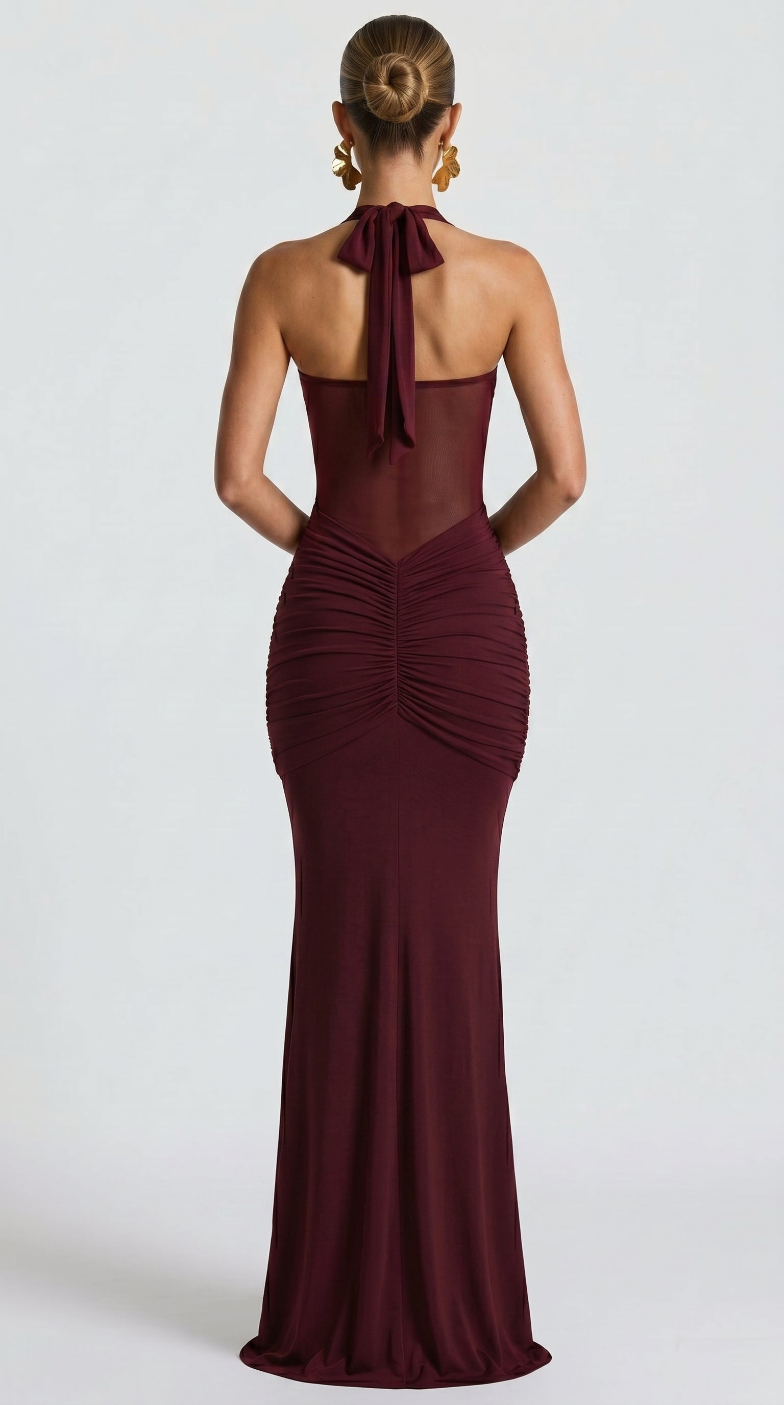 MYSTIQUE | Neck Strap Mesh Ribbon Dress