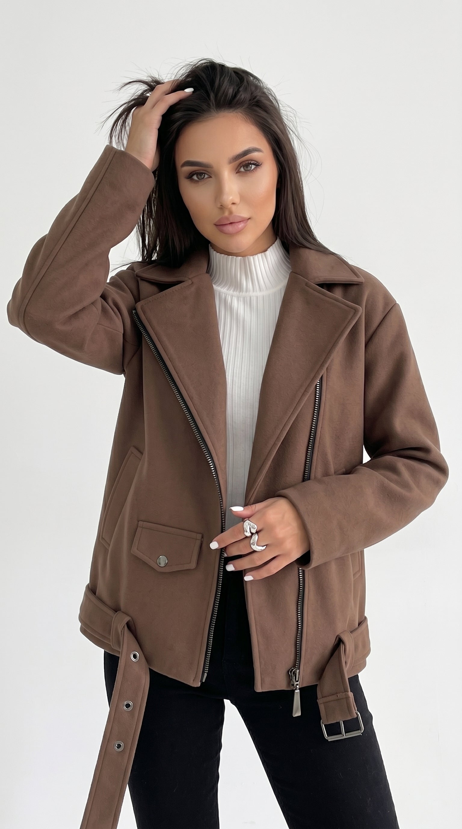 Wool Blend Single-Breasted Trench Jacket