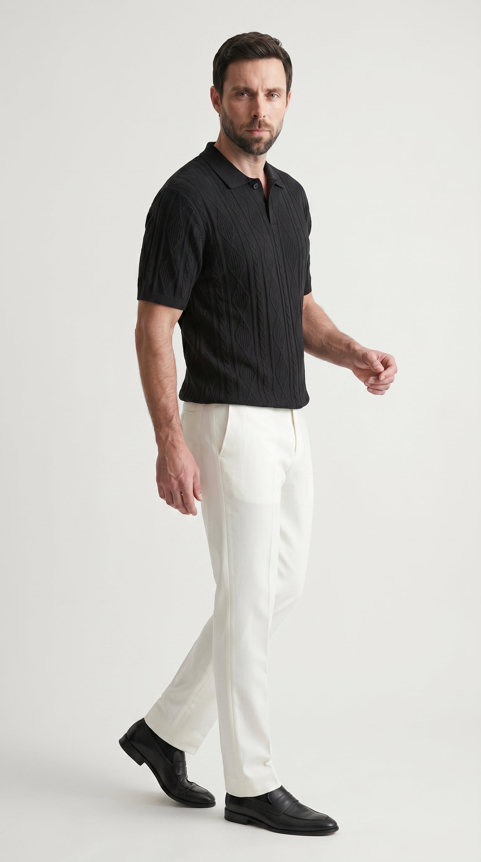 ELIO | TEXTURED KNIT POLO