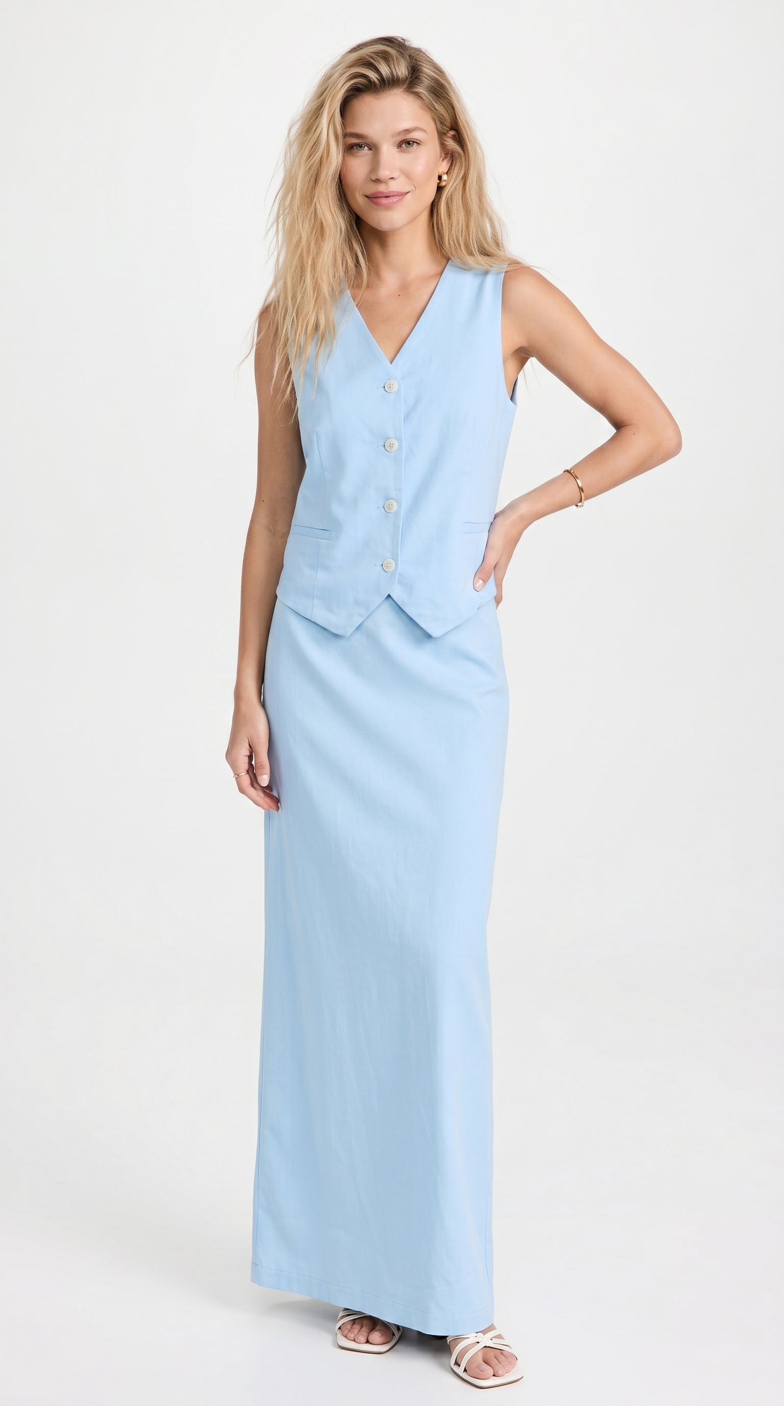 TWIN | Casual Slim Vest 2-Piece Set