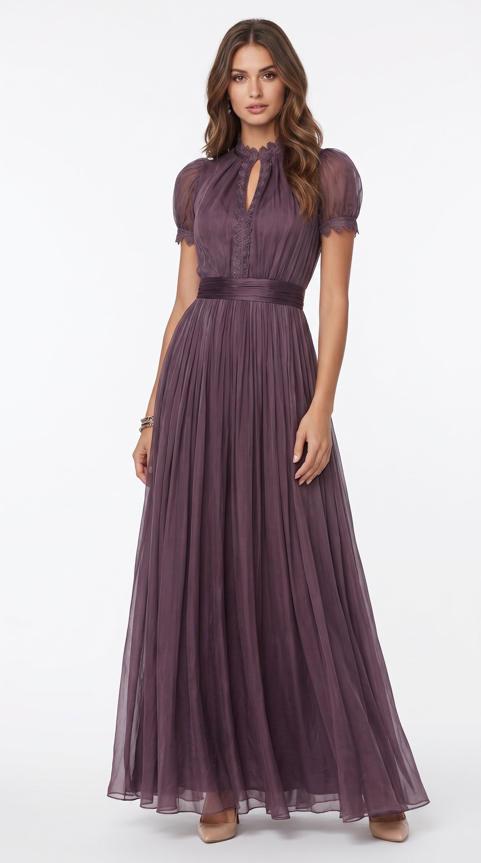 ARABELLA | Double-Layer Mesh Lace Dress