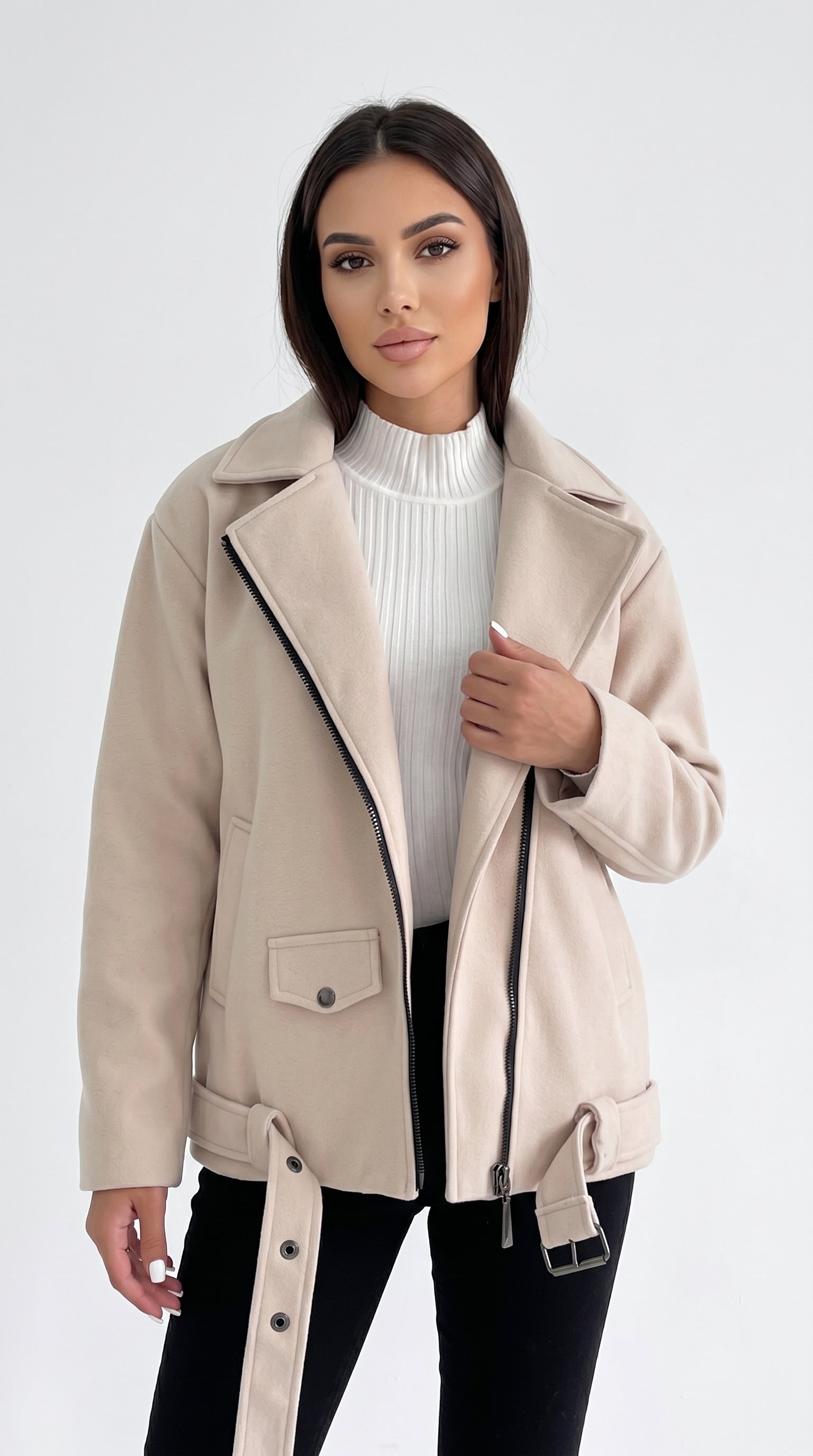 Wool Blend Single-Breasted Trench Jacket