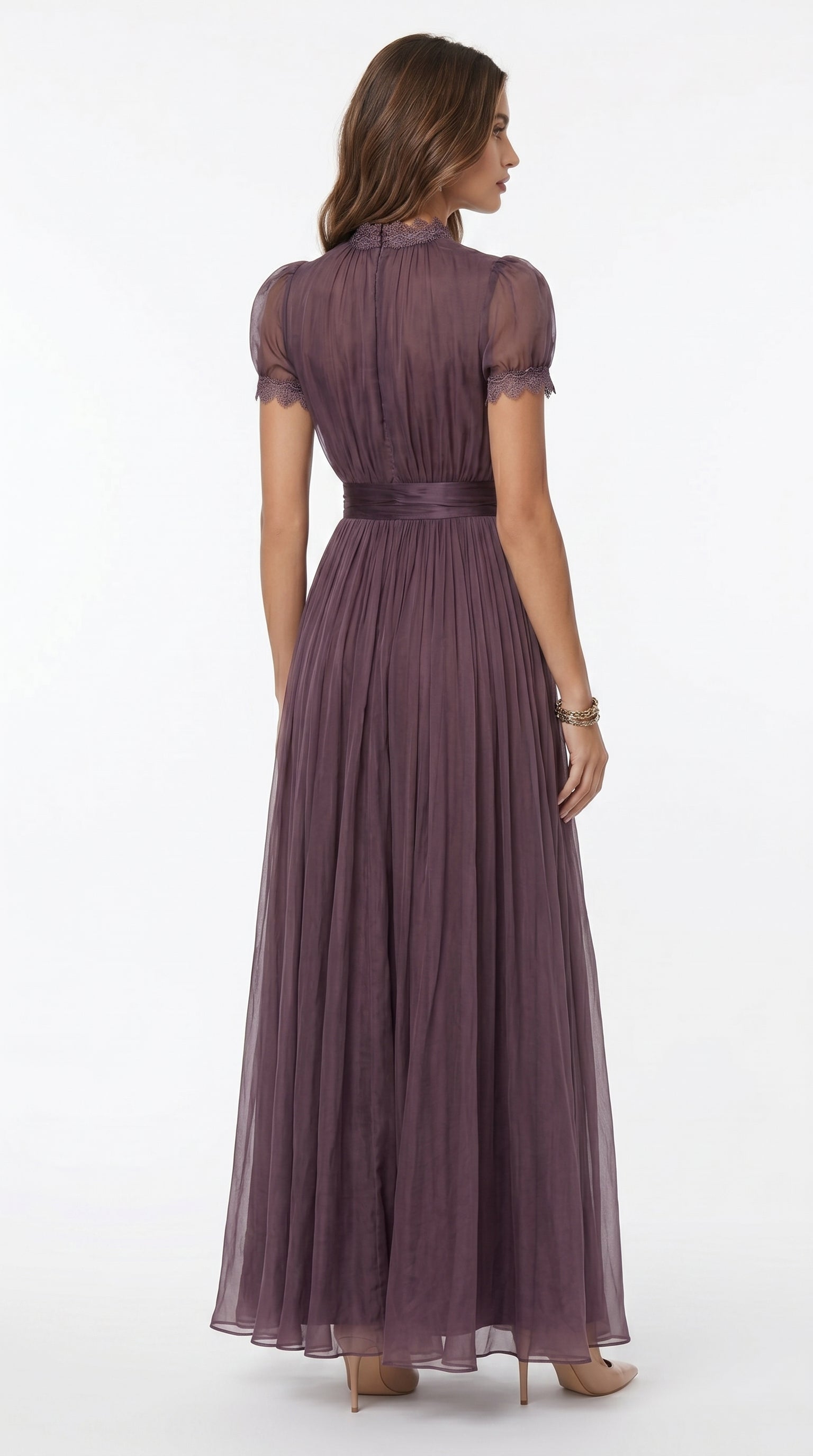 ARABELLA | Double-Layer Mesh Lace Dress