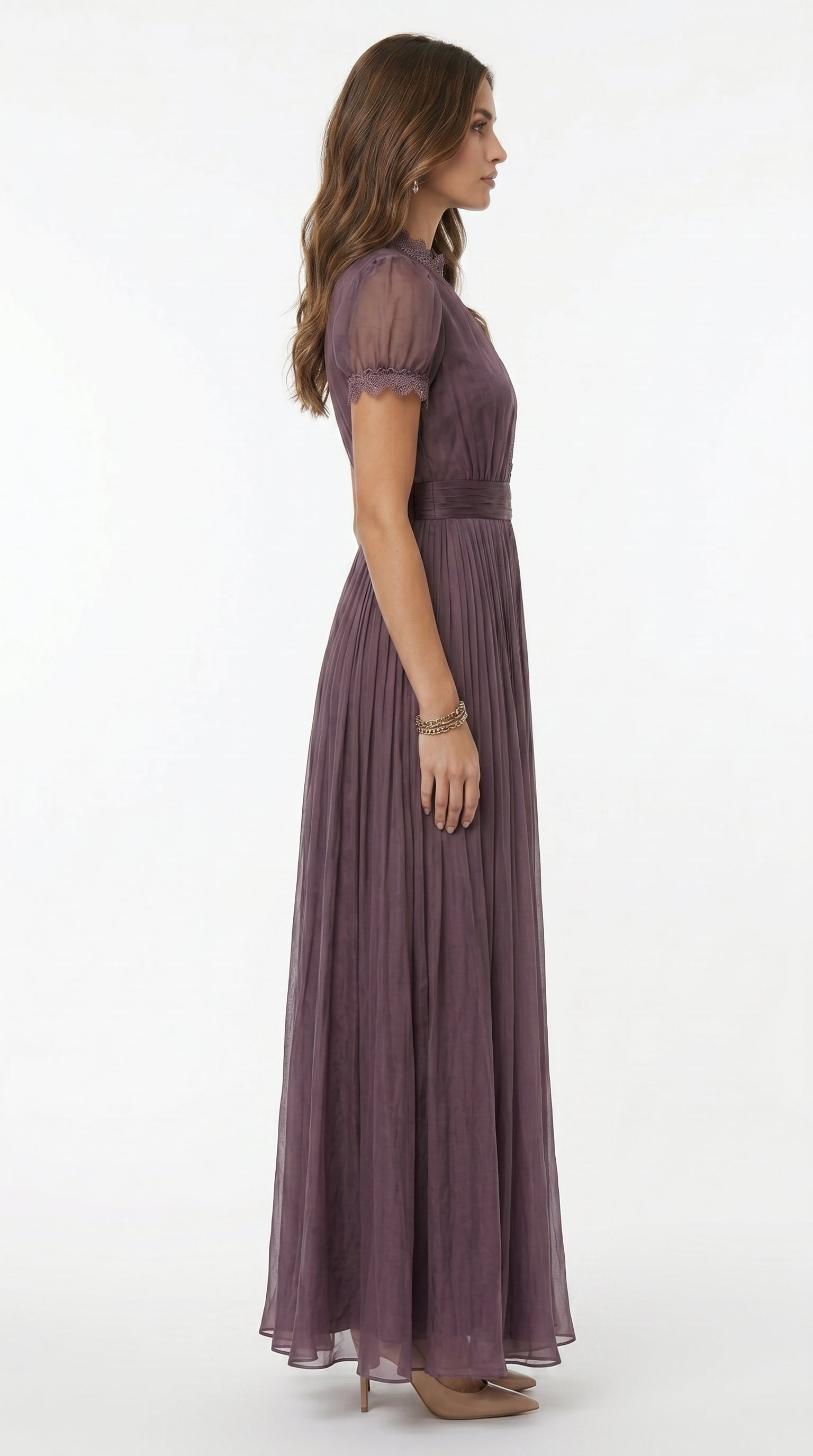 ARABELLA | Double-Layer Mesh Lace Dress