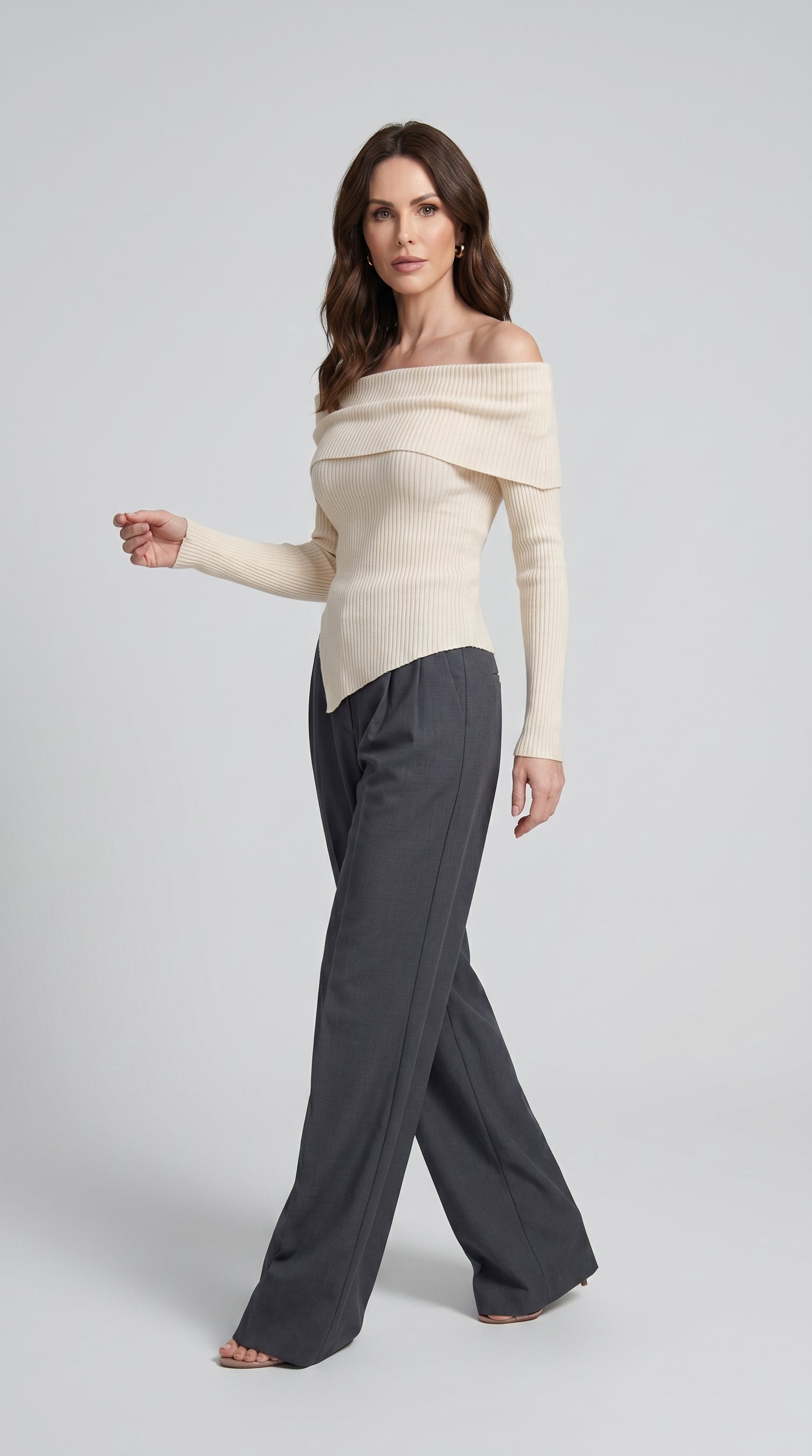 LUNA | OFF-SHOULDER RIBBED KNIT