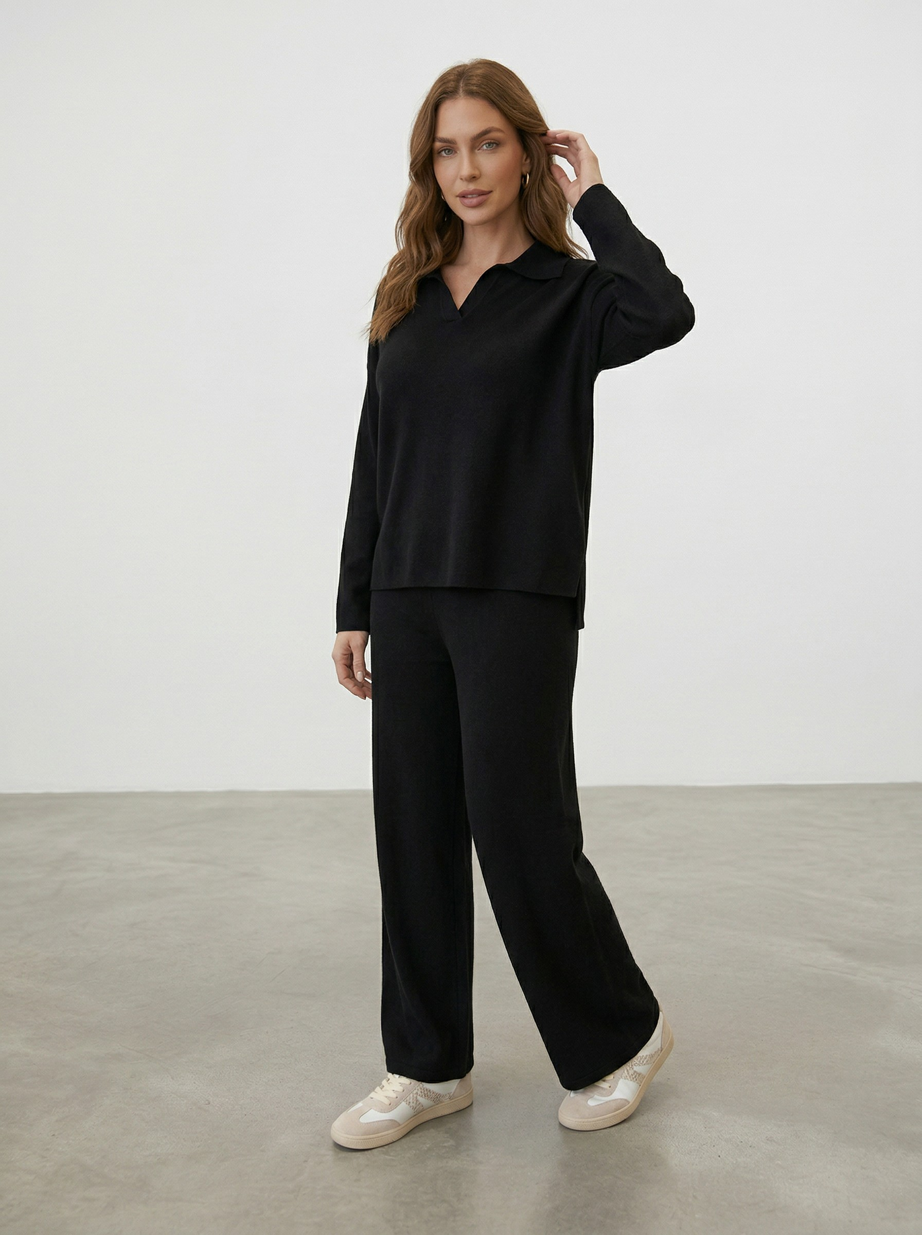 CASEN | RELAXED POLO KNIT SET