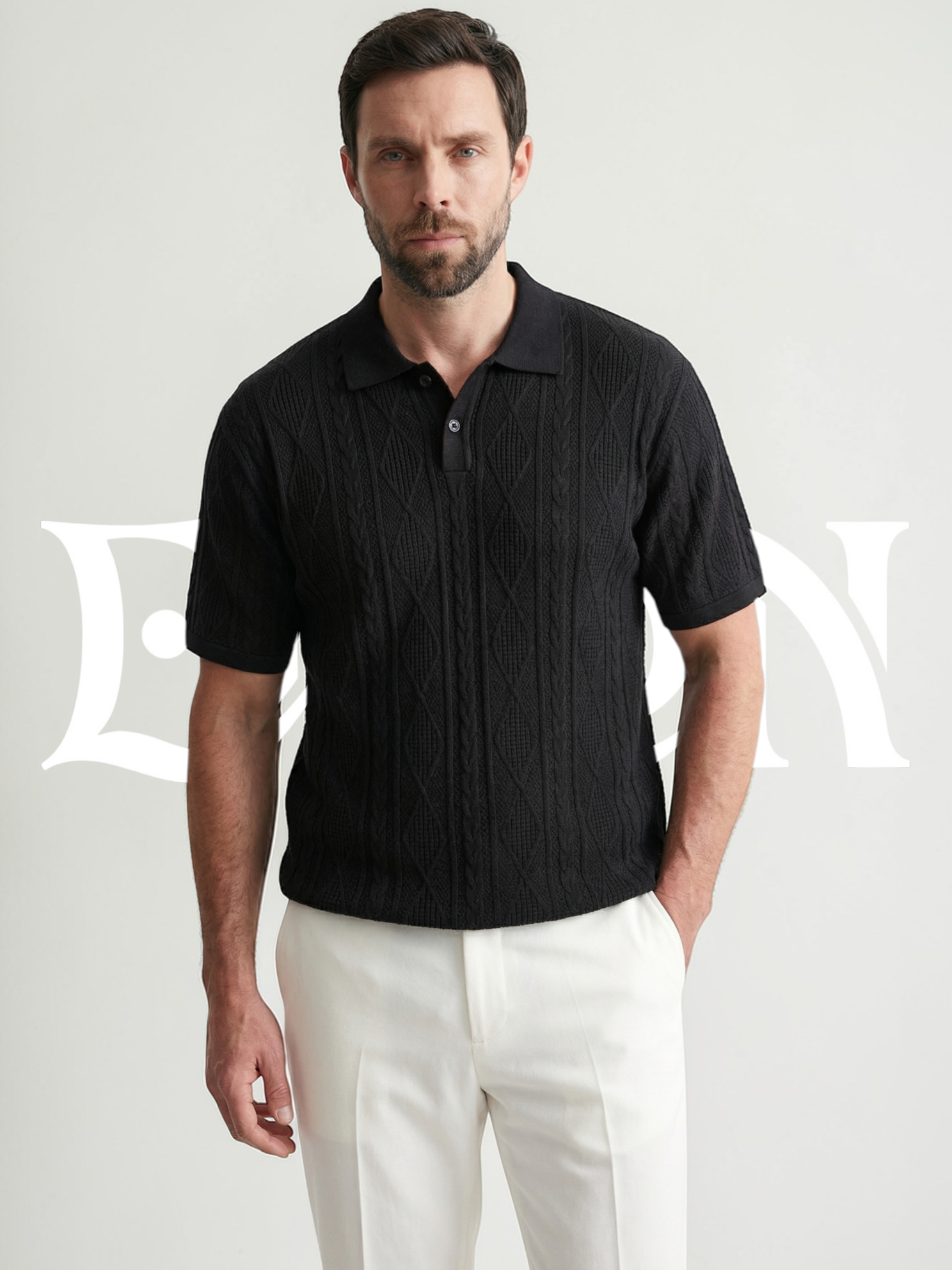 ELIO | TEXTURED KNIT POLO