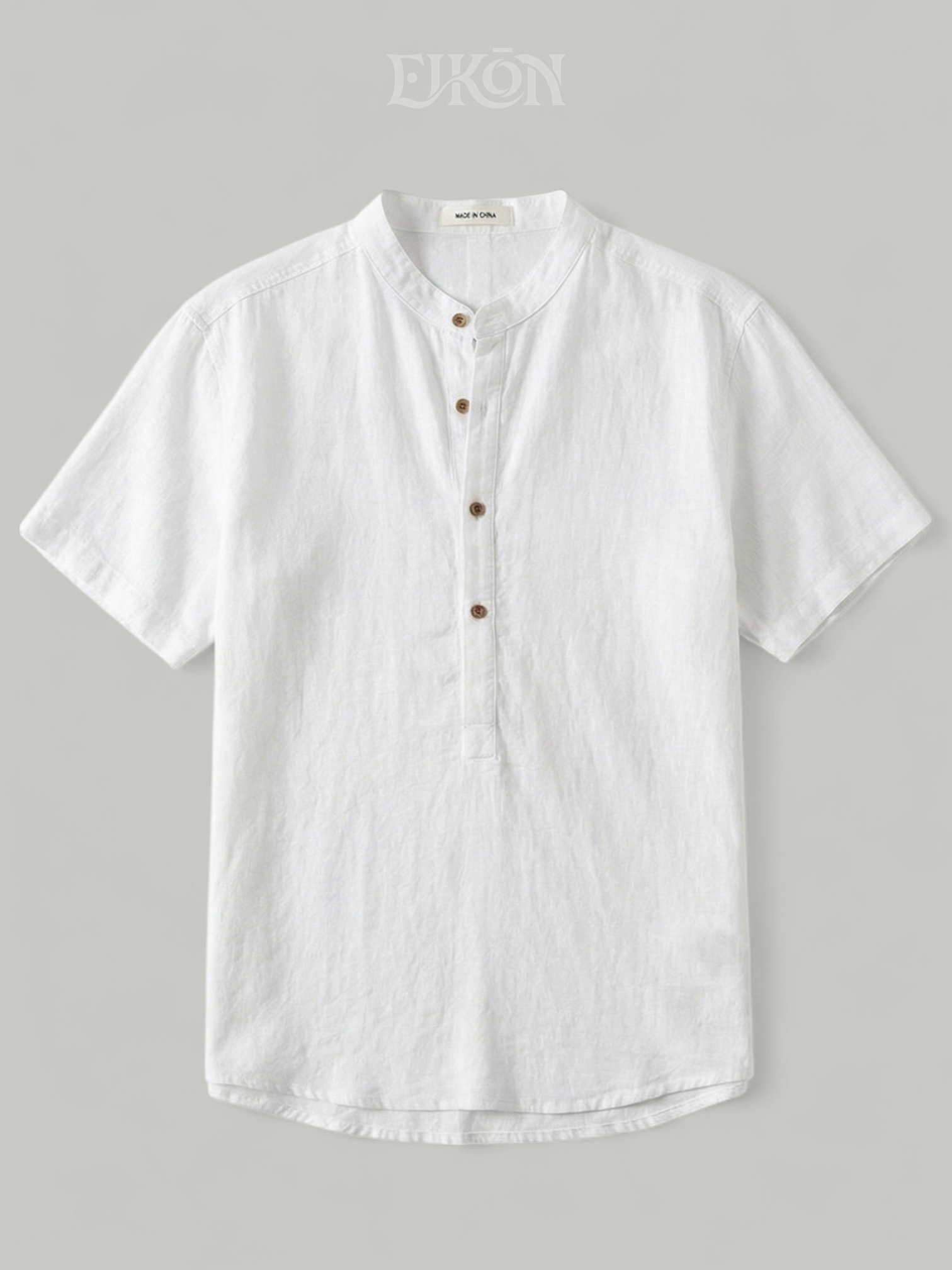 SOREN | LINEN BAND COLLAR SHIRT