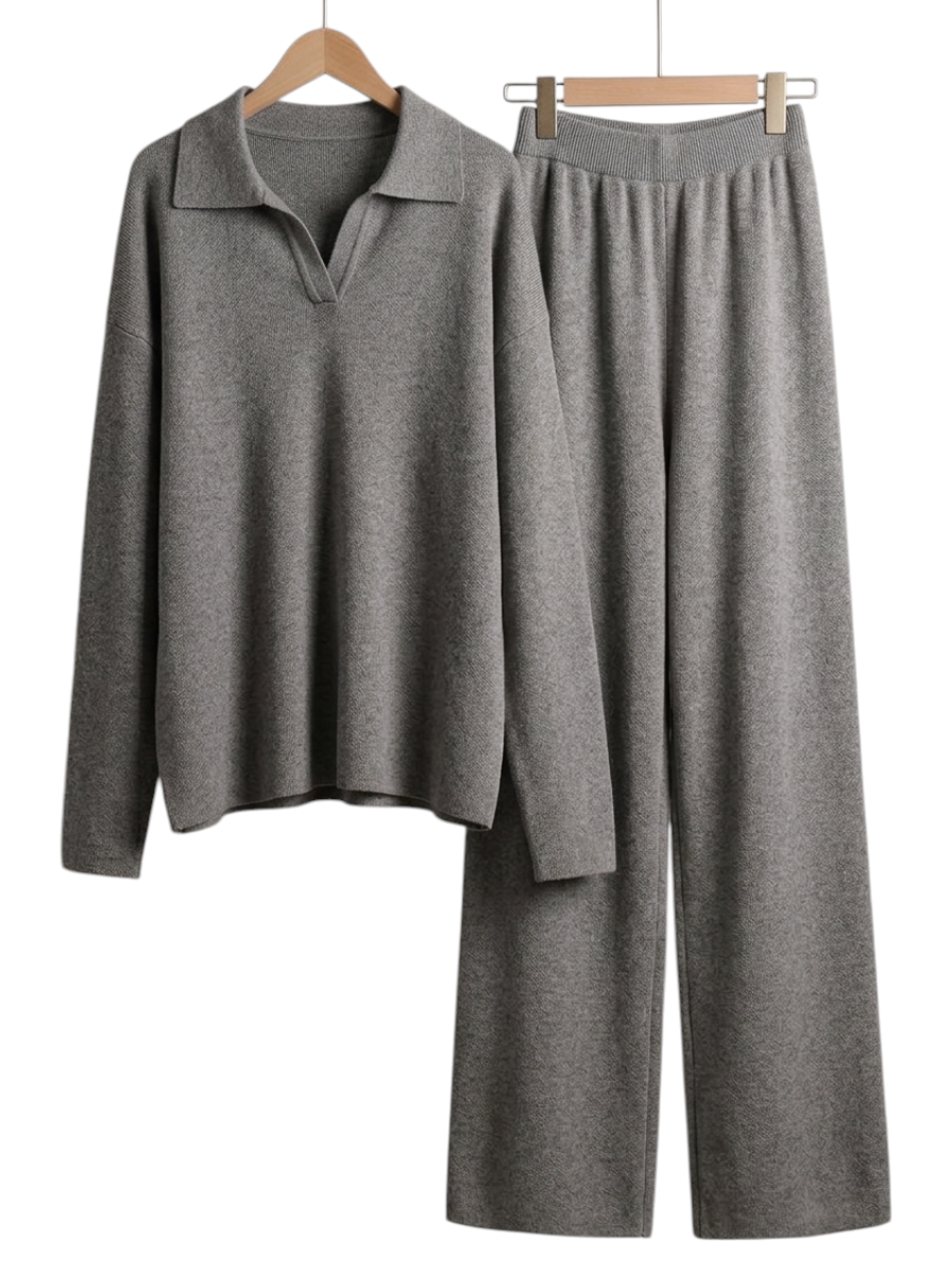 CASEN | RELAXED POLO KNIT SET