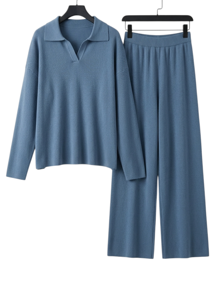 CASEN | RELAXED POLO KNIT SET