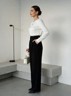 ROME | STRAIGHT-LEG TAILORED PANTS