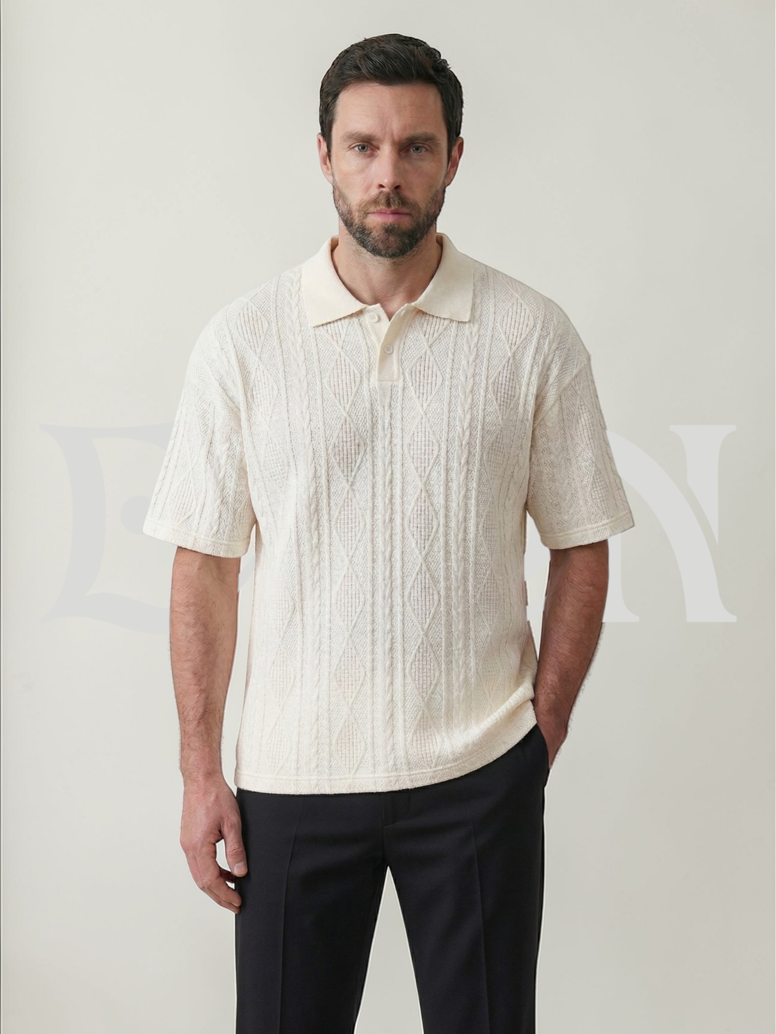 ELIO | TEXTURED KNIT POLO