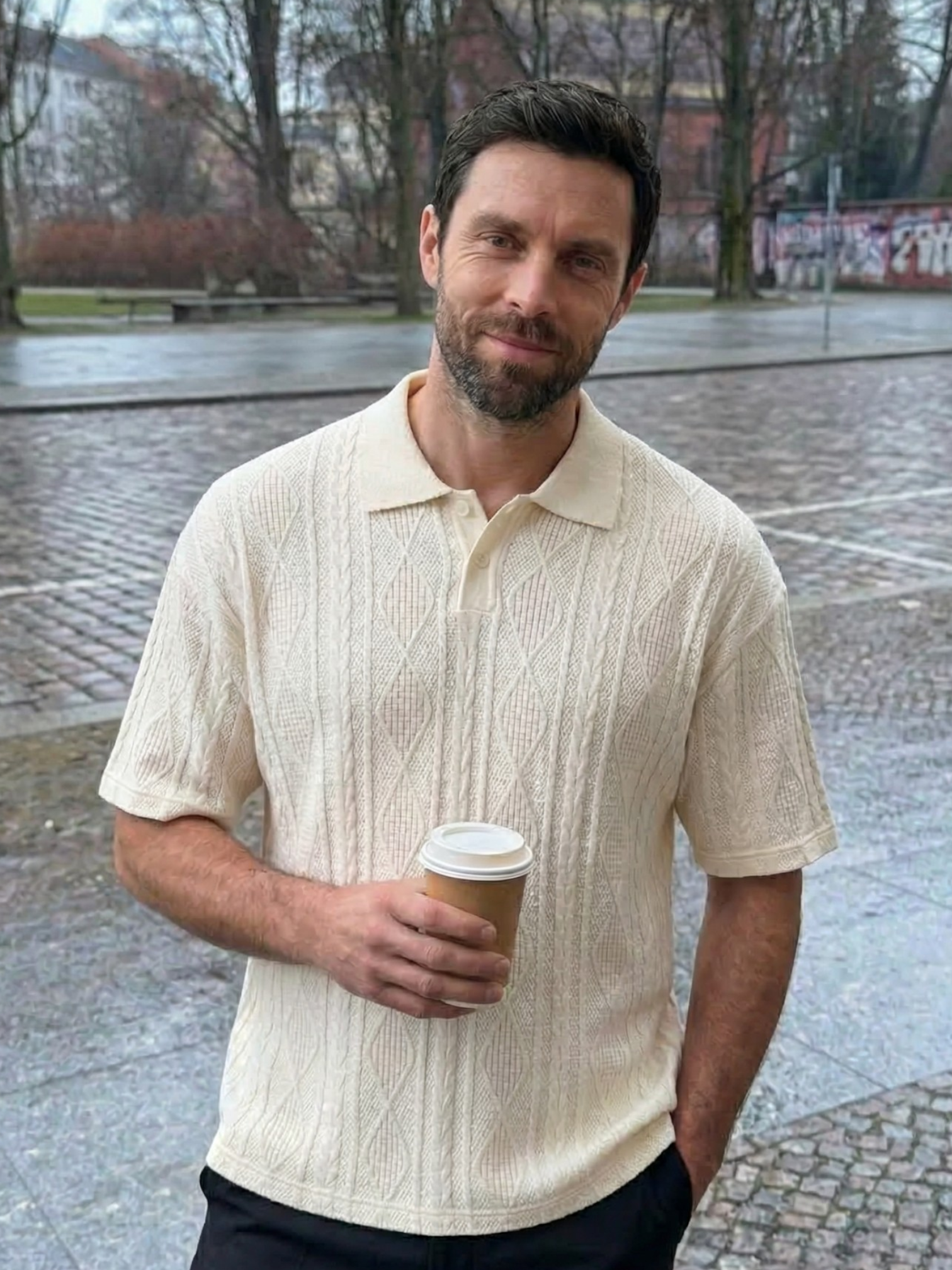 ELIO | TEXTURED KNIT POLO