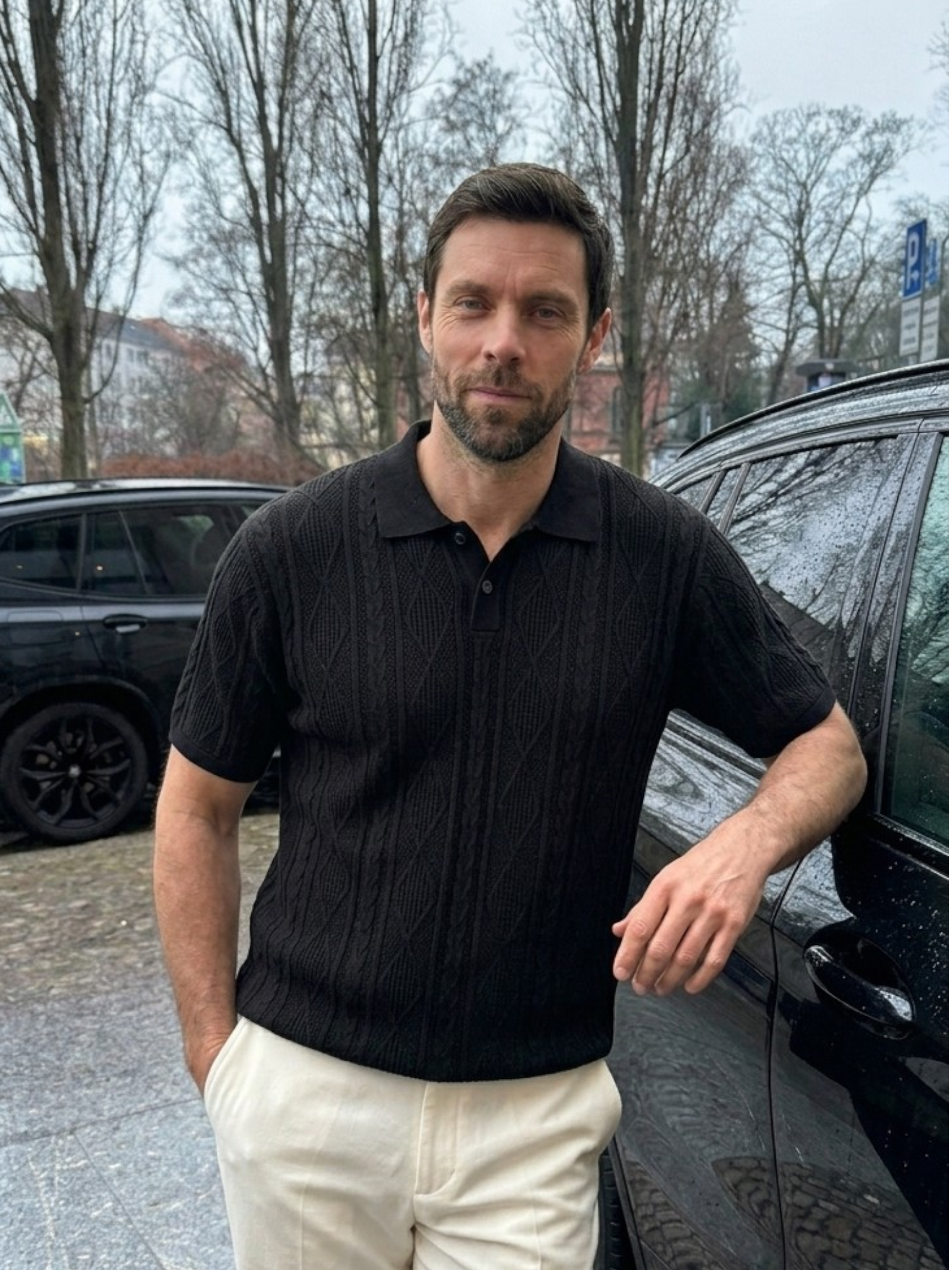 ELIO | TEXTURED KNIT POLO