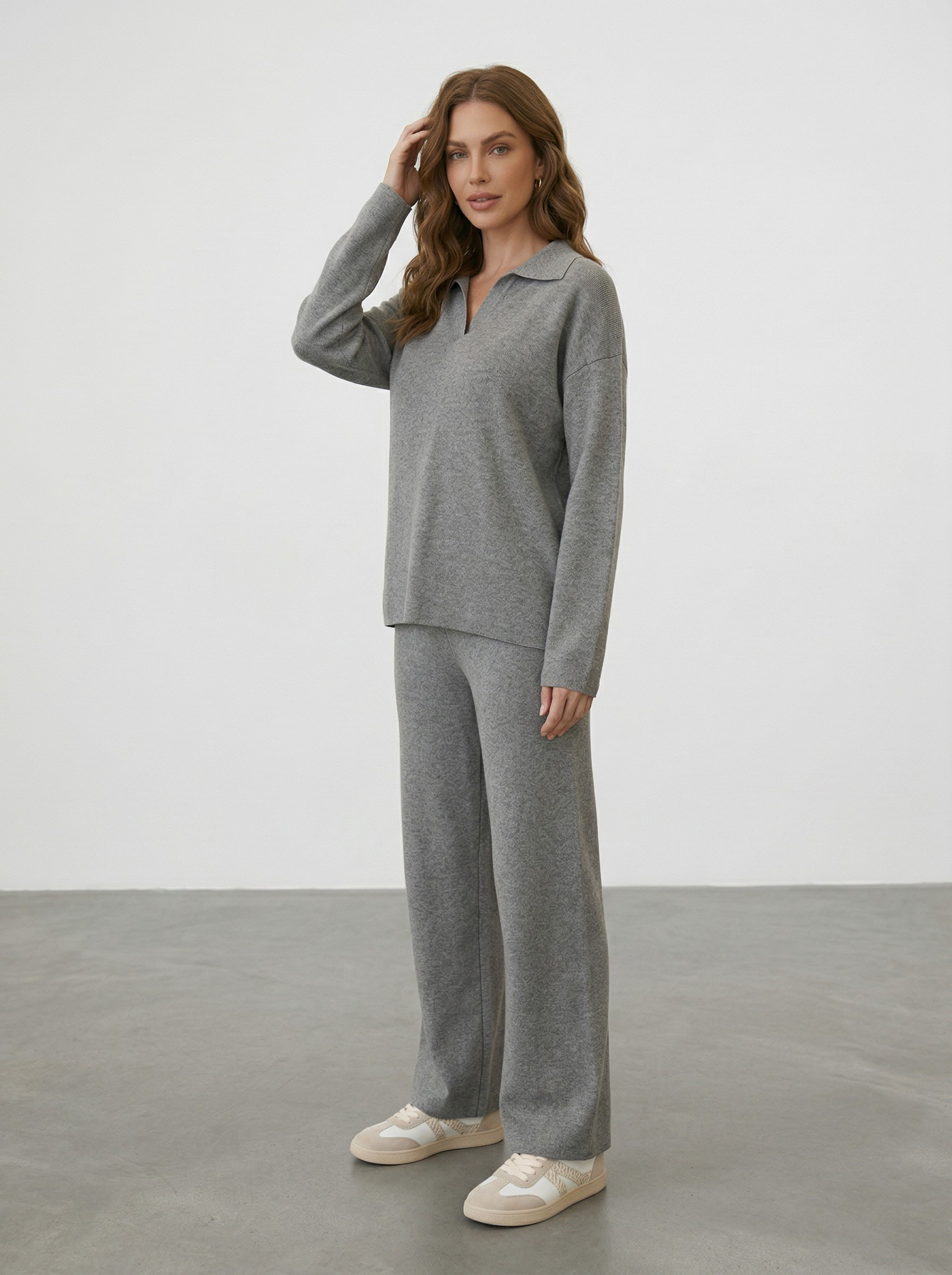 CASEN | RELAXED POLO KNIT SET