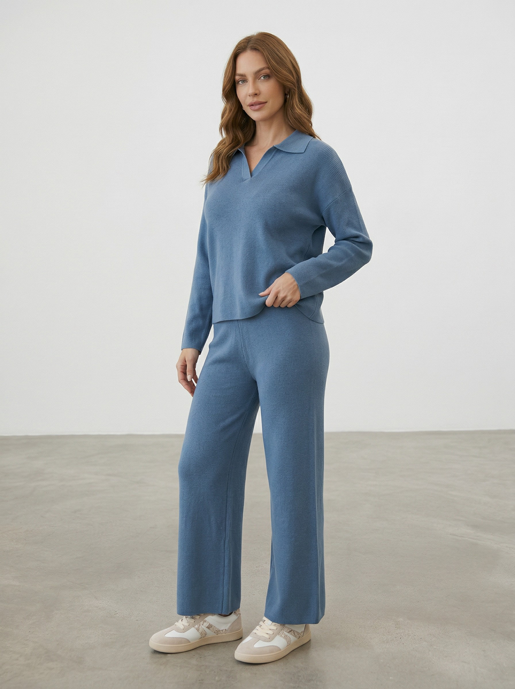 CASEN | RELAXED POLO KNIT SET