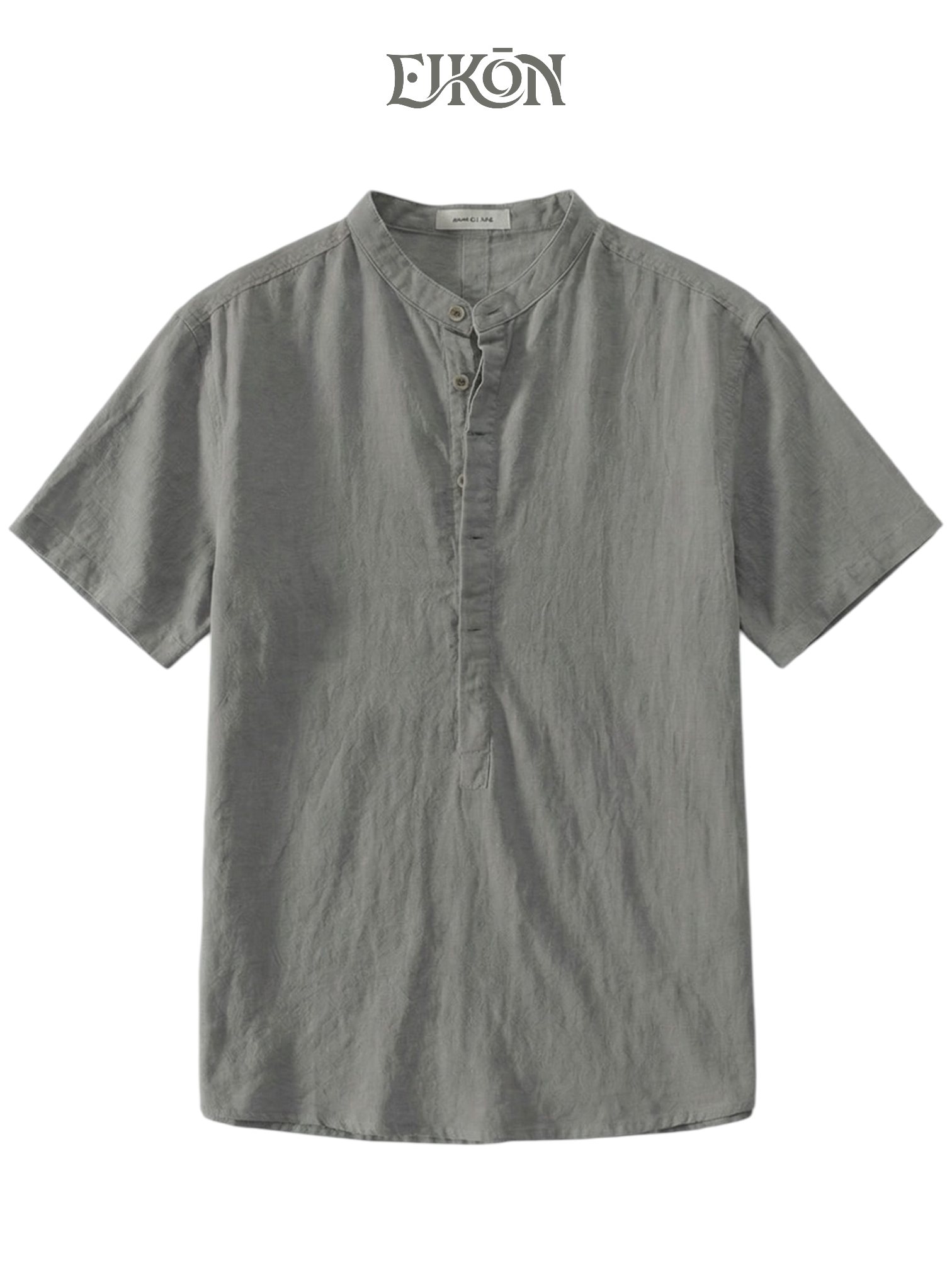 SOREN | LINEN BAND COLLAR SHIRT