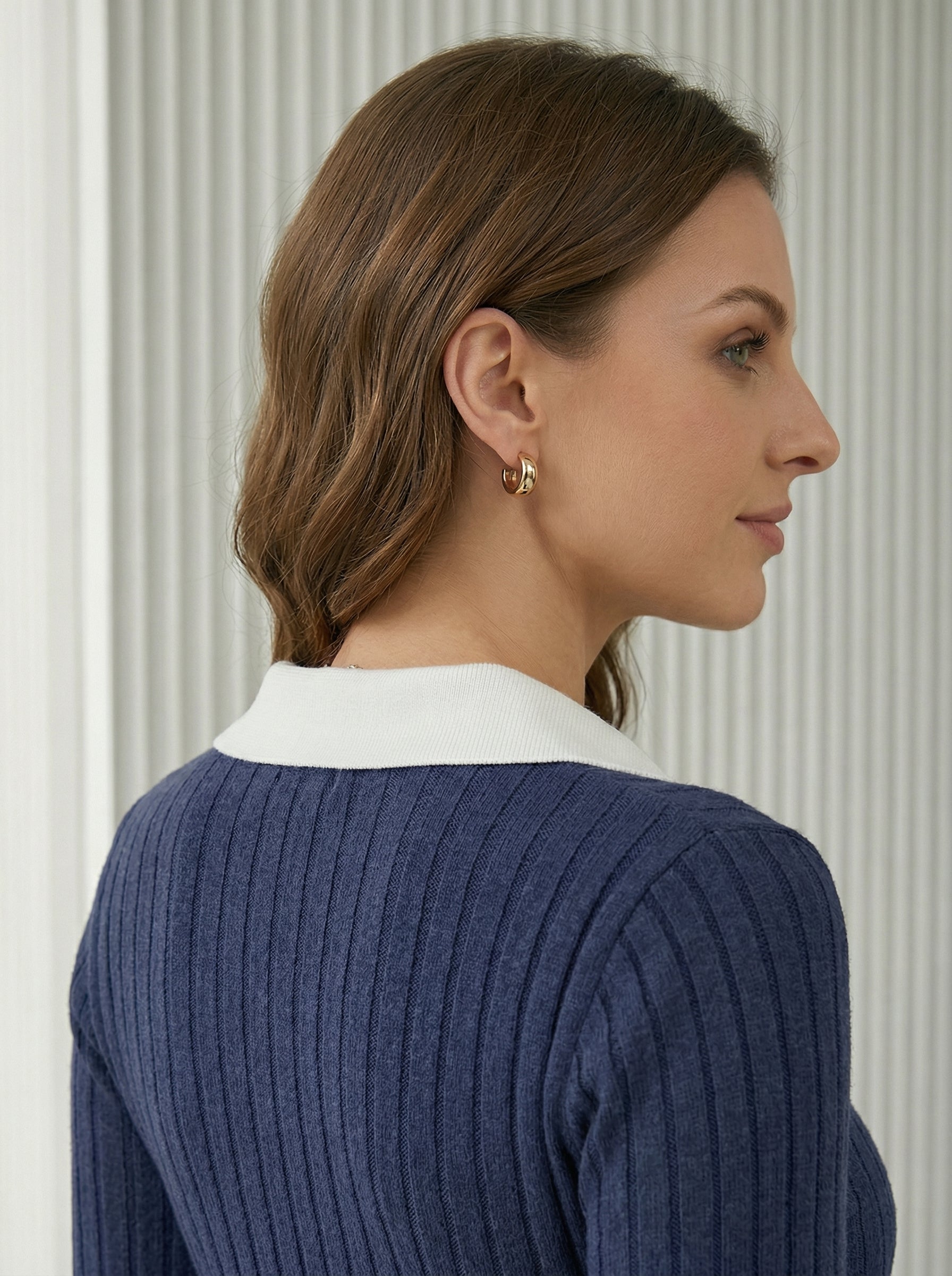 CLEO | RIBBED COLLAR SWEATER