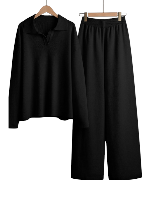 CASEN | RELAXED POLO KNIT SET