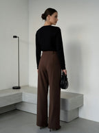 ROME | STRAIGHT-LEG TAILORED PANTS