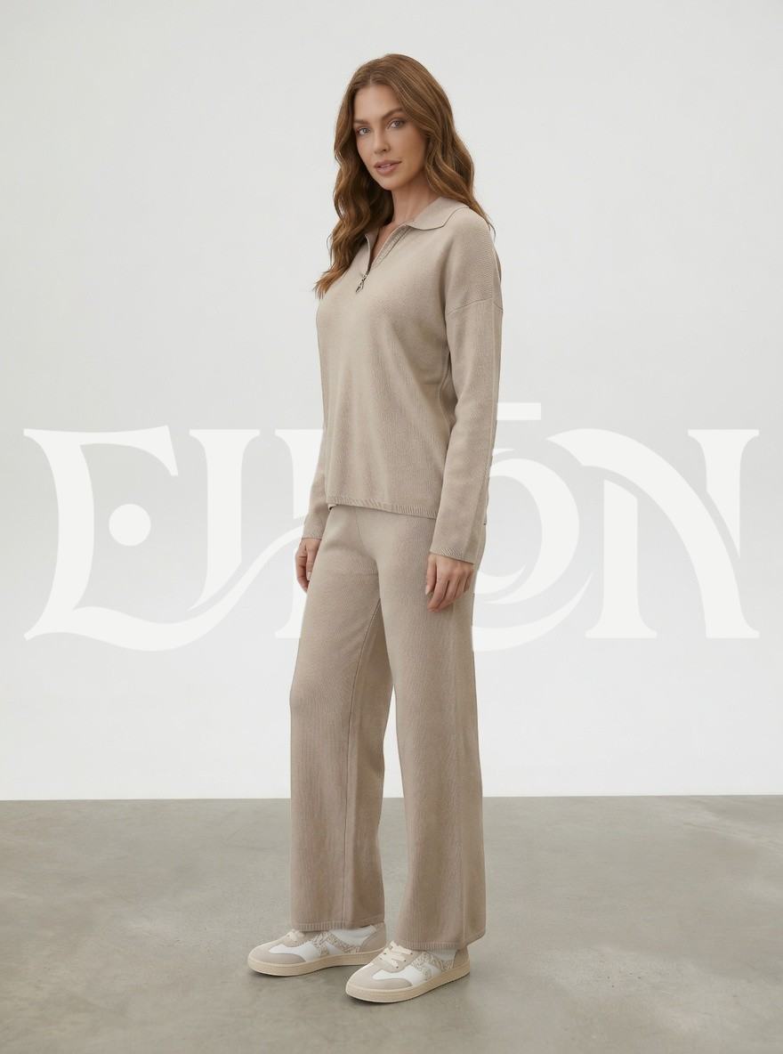 CASEN | RELAXED POLO KNIT SET